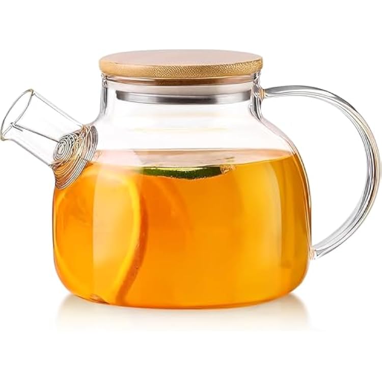 Glass Teapot W Bamboo Lid