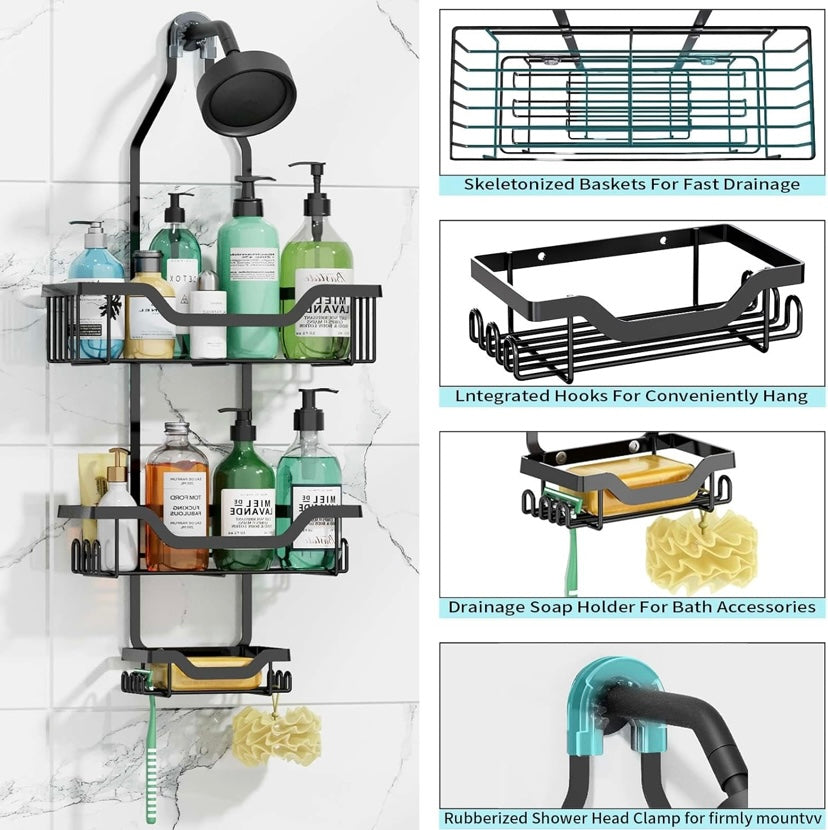 Metal Shower Head Hanging Caddy