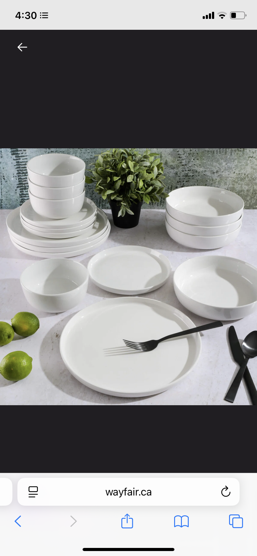 Gibson Home White Deco 16 Piece Double Bowl Dinnerware Set - White