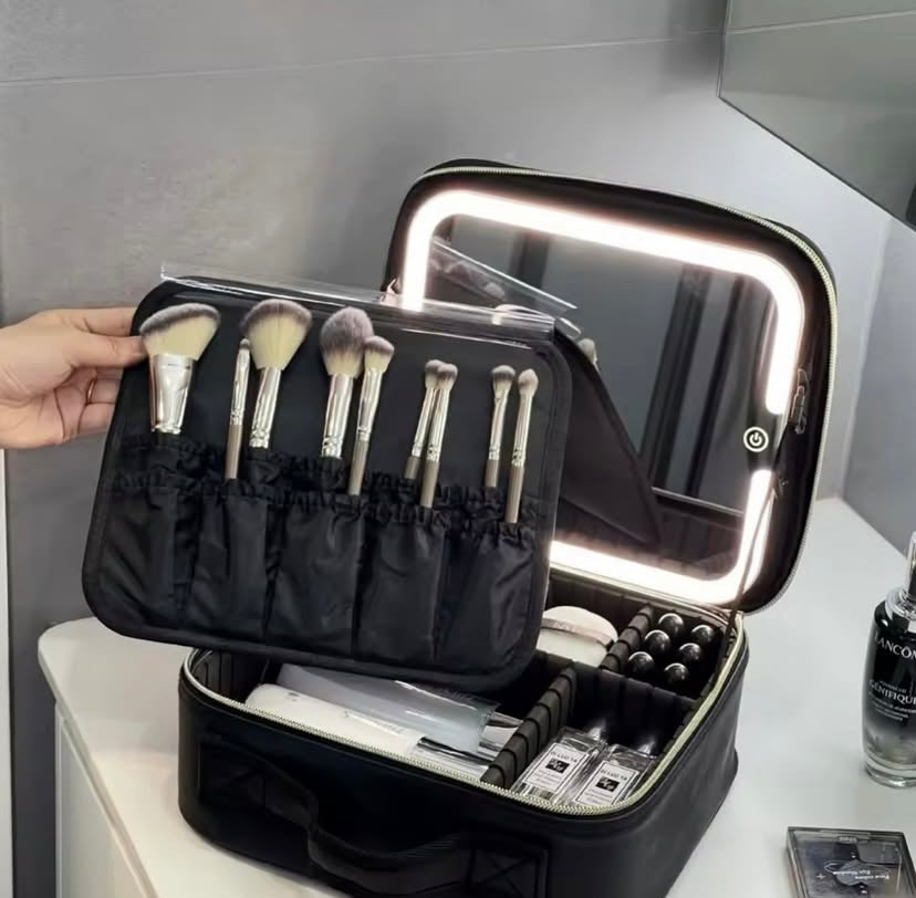 Travel Makeup Case with LED light
