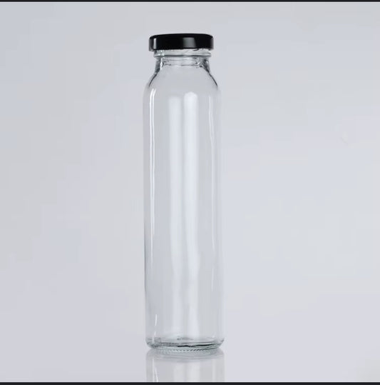 Cylinder Glass Bottle w Twist Off Cap (300ML)