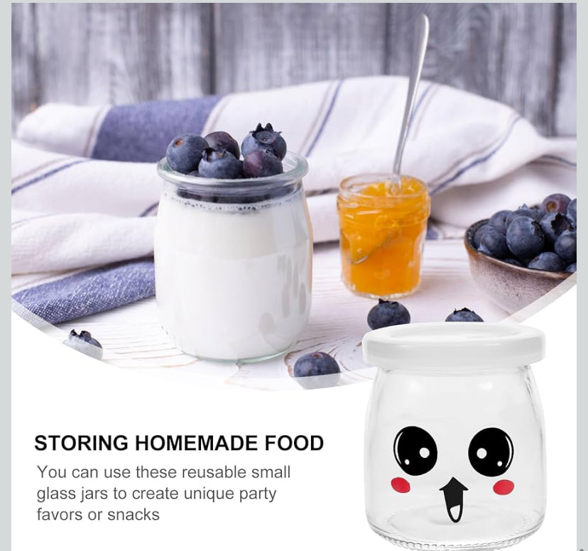 6pcs 200ml Glass Jars
