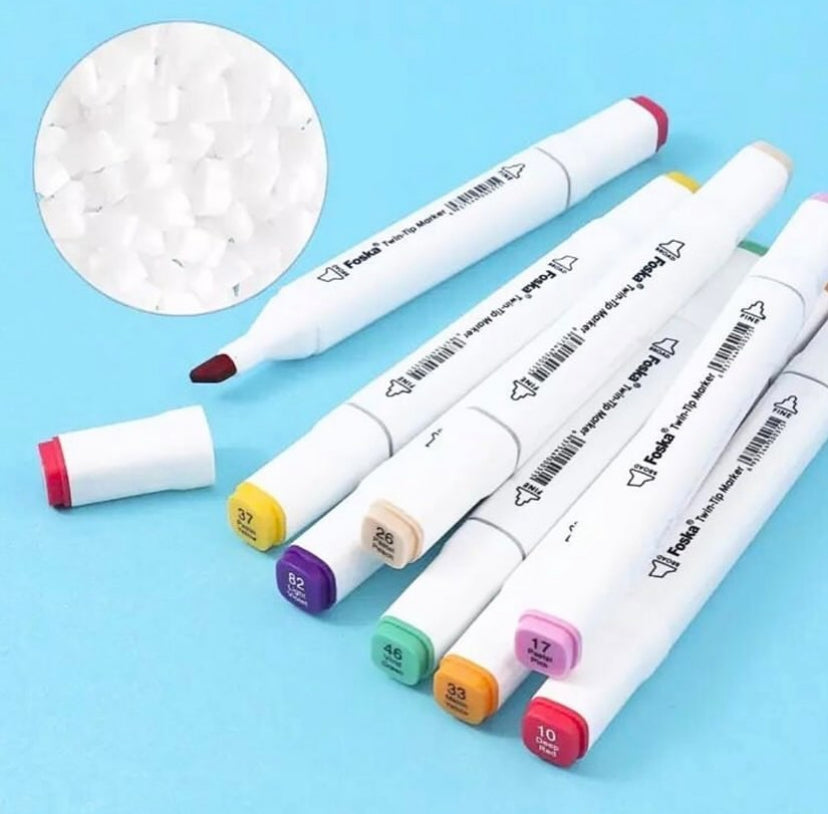 Foska Twin-Tip Alcohol Markers (24 colors)