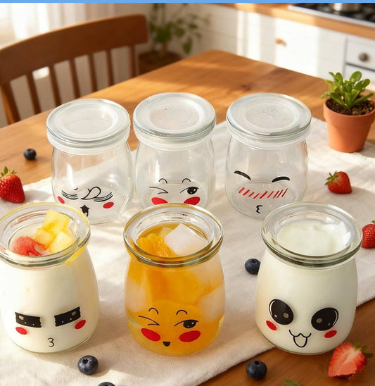6pcs 200ml Glass Jars
