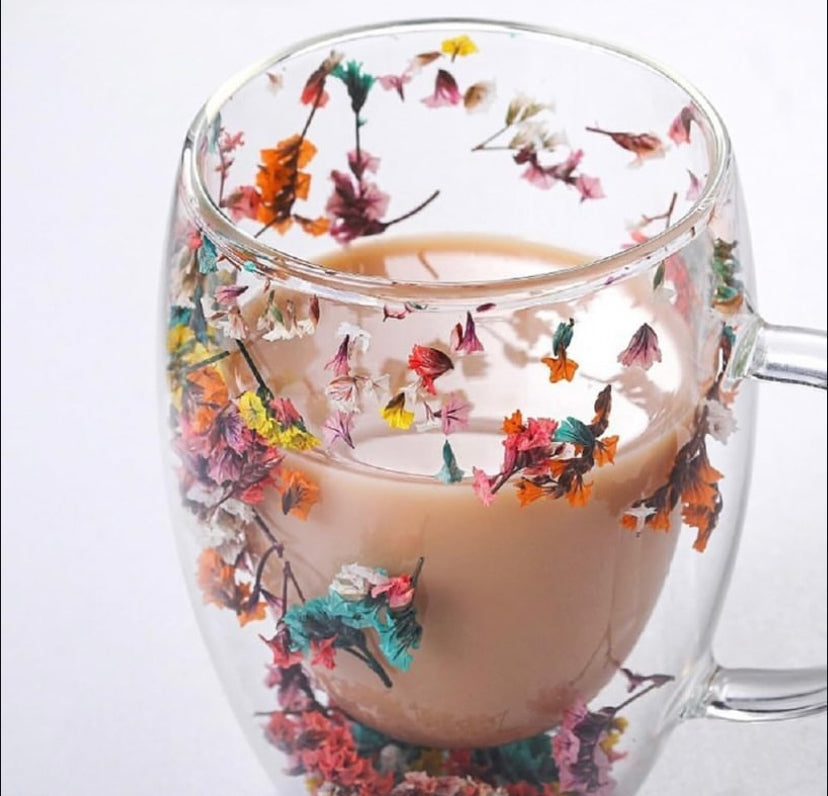 FLOWER GLASS DOUBLE WALL CUP