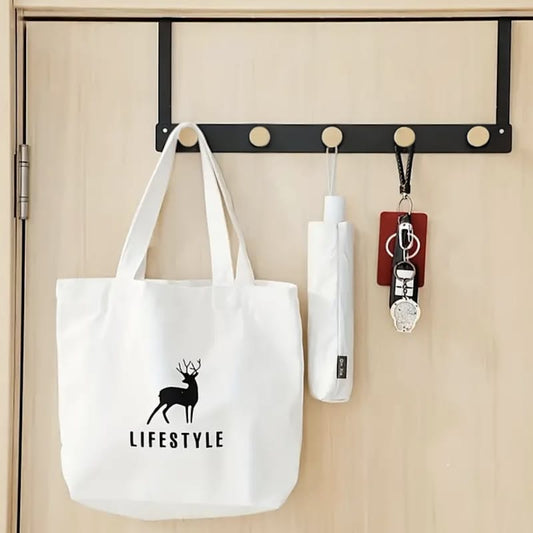 OVER THE DOOR RACK WITH WOODEN KNOBS (black only)