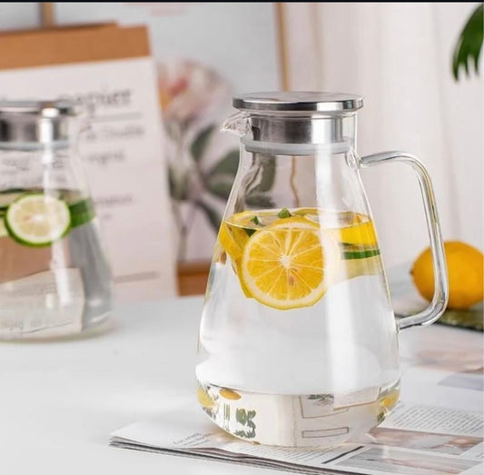 GLASS JUG W/ STAINLESS STEEL LID (1.7L)