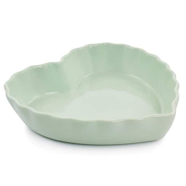 Martha Stewart 11” Heart Shaped Stoneware Cake Pan (Mint)