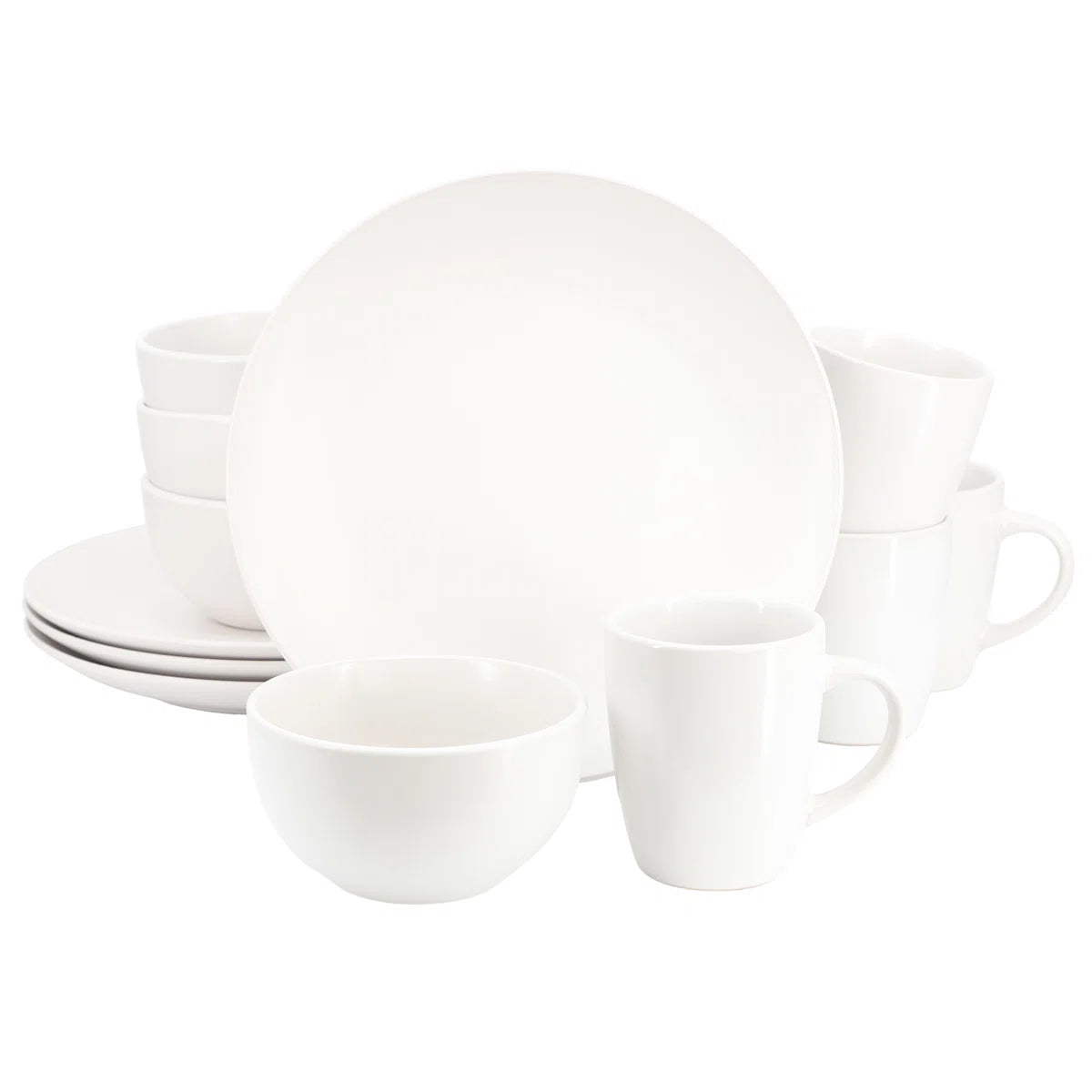 Gibson Home Everyday Plus 12-Piece Round Stoneware Dinnerware Set