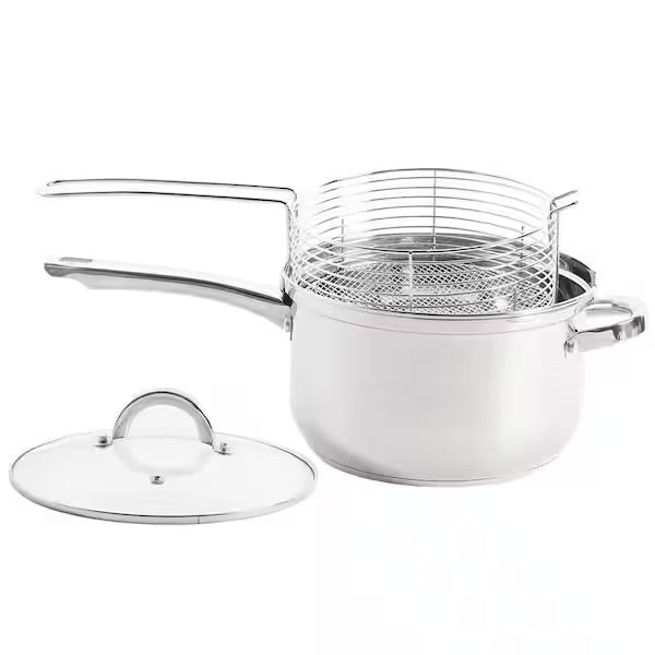 Oster Sangerfield Stainless Steel 3PC Deep Fryer Set