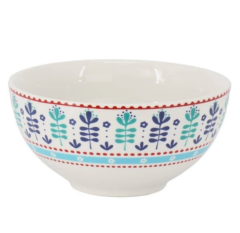 Gibson Floral 6PC 6 Inch Fine Ceramic Bowl Set