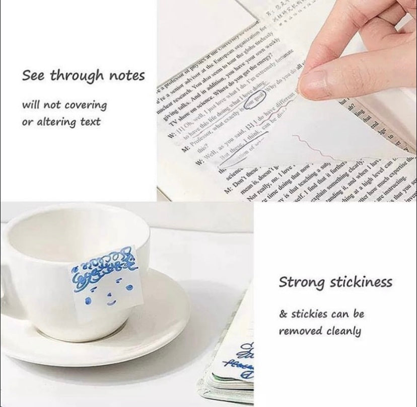 TRANSPARENT STICKY NOTES