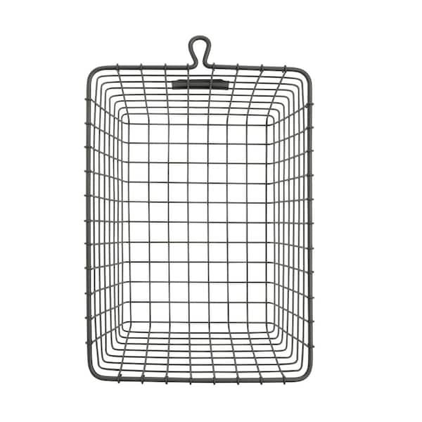 Metal Storage Basket Industrial Grey