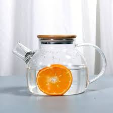 Glass Teapot W Bamboo Lid