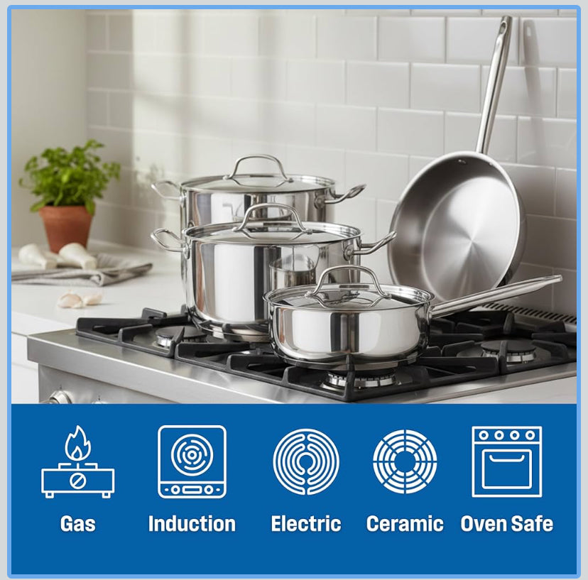 ELLE Stainless Steel Cookware set