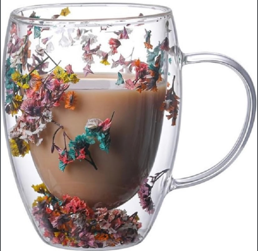 FLOWER GLASS DOUBLE WALL CUP