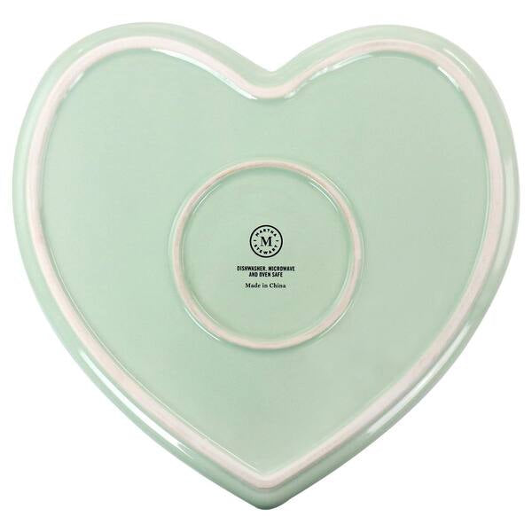 Martha Stewart 11” Heart Shaped Stoneware Cake Pan (Mint)