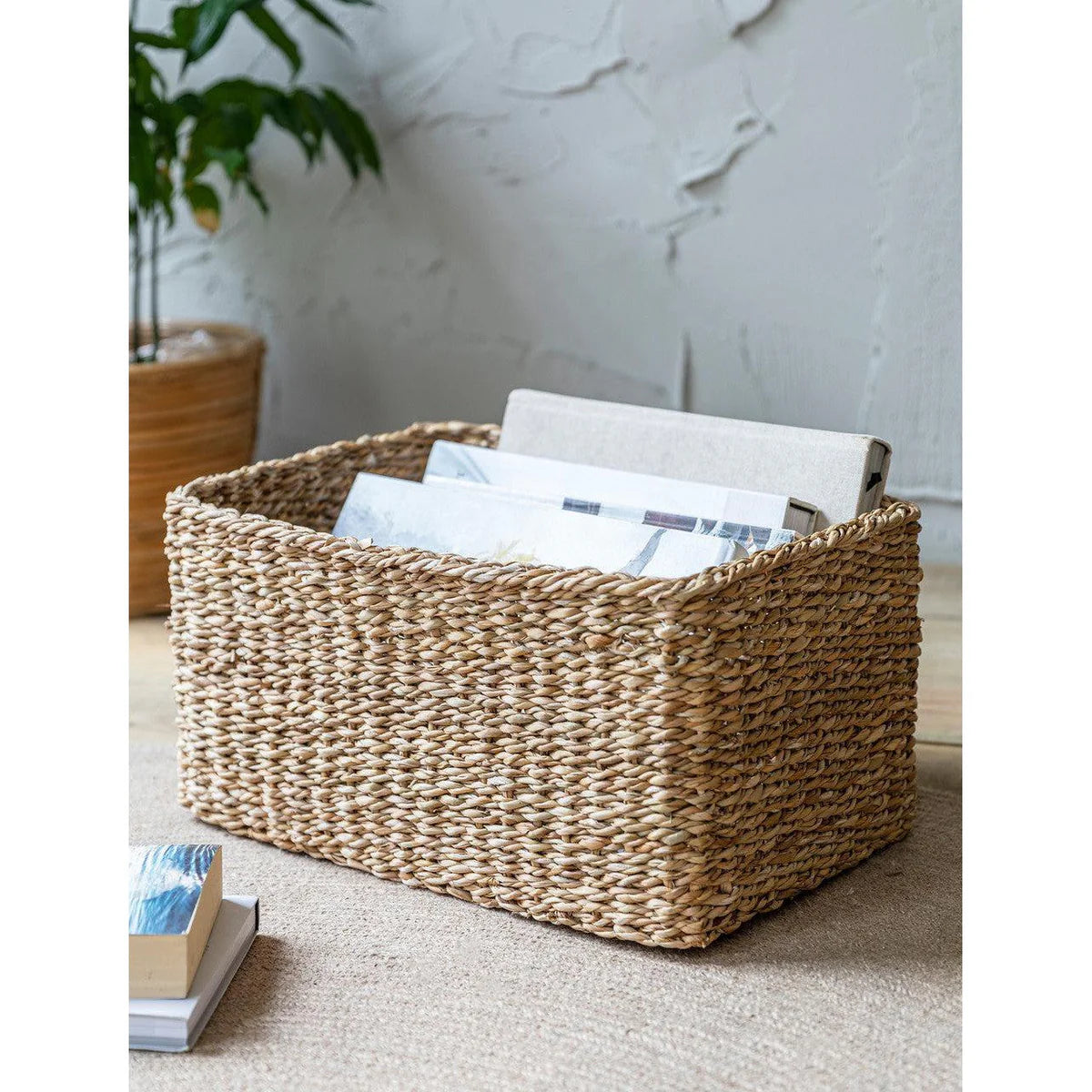 3PC Rectangular woven Basket Set