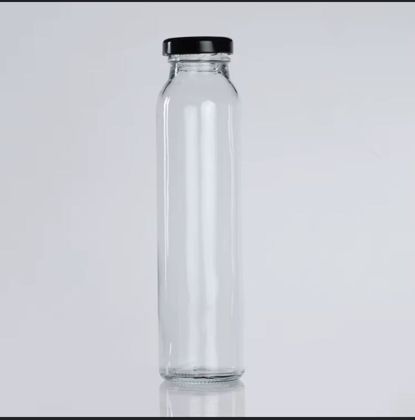 Cylinder Glass Bottle w Twist Off Cap (300ML)