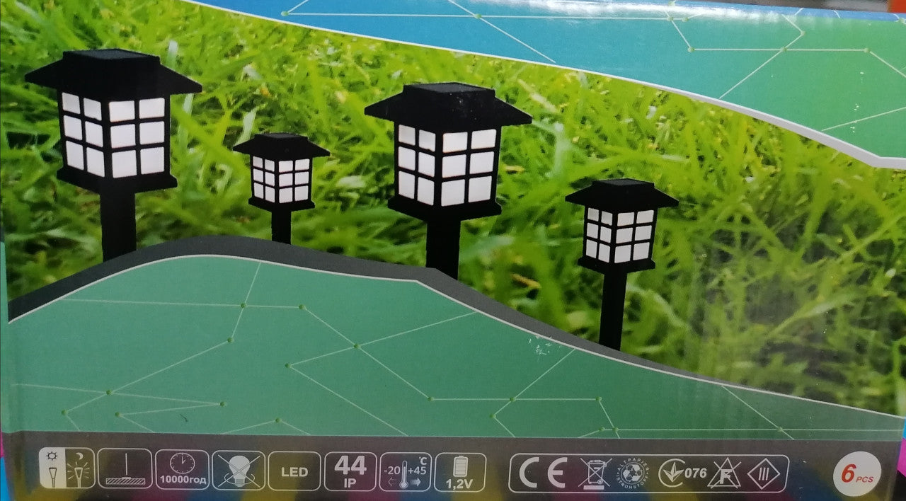 6pc Solar Stake Light
