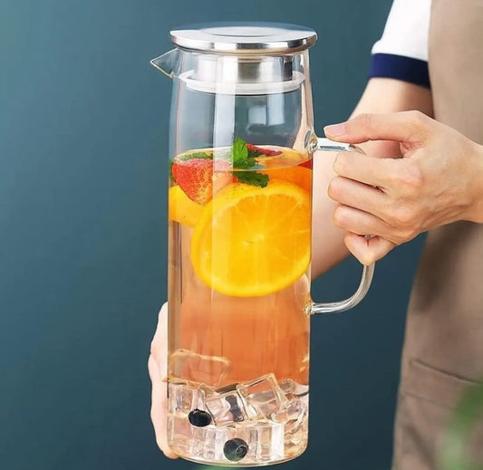 GLASS PITCHER WITH LID (1Liter)