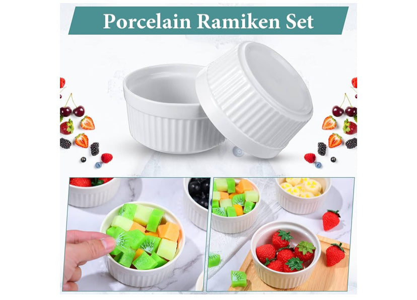 6PC Ramekins Creme Brulee Dishes (4.5oz)