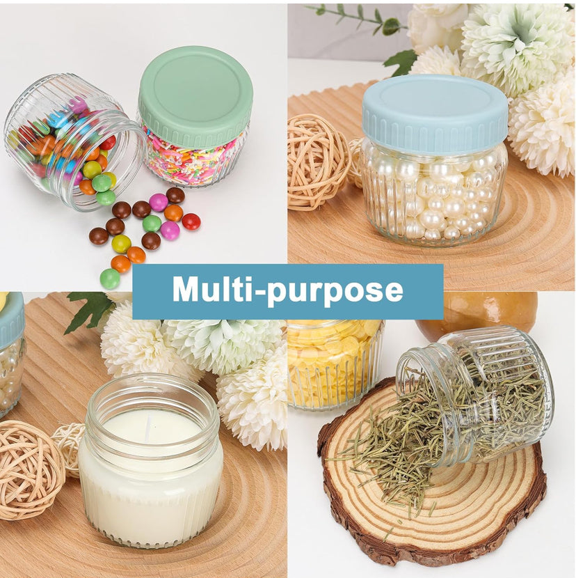 Vertical Stripes Shape Glass Jar