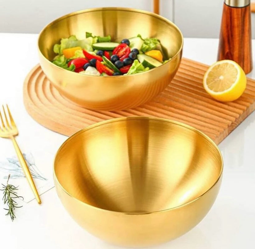 Stainless Steel Gold Bowl