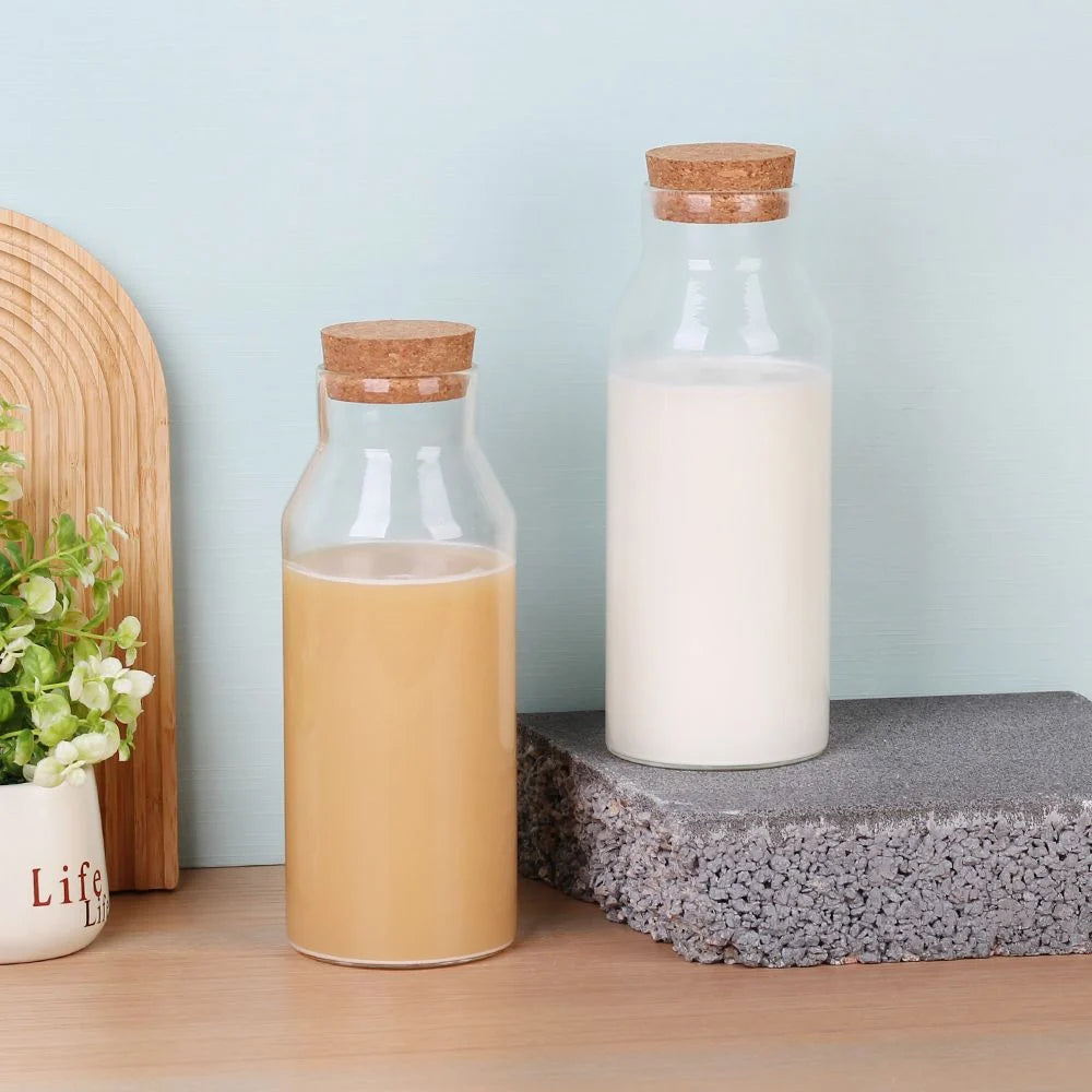 Glass Bottle W/Cork Lid (1200ml)