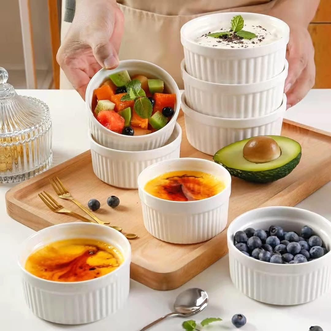 6PC Ramekins Creme Brulee Dishes (4.5oz)